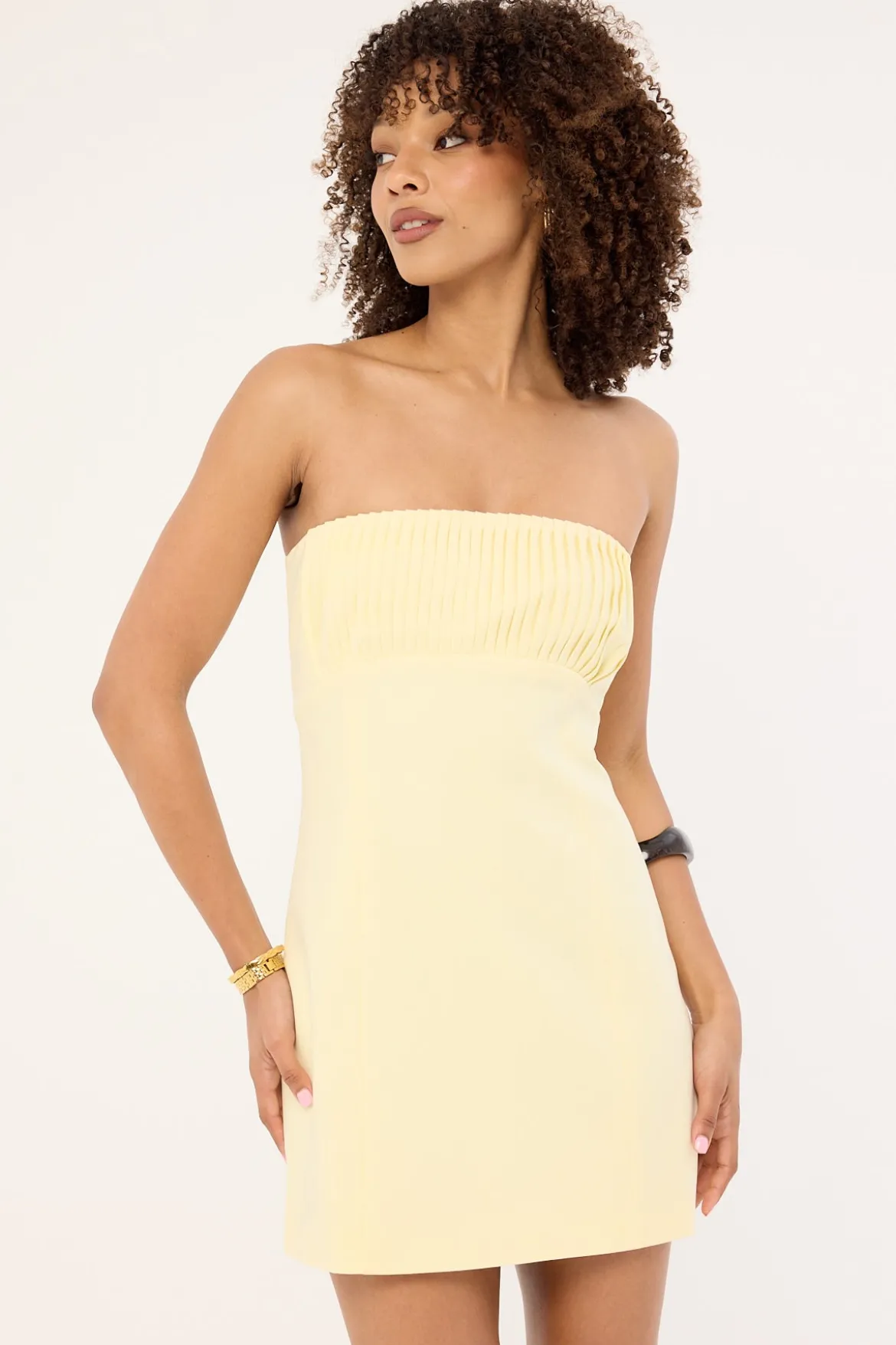 Olsen Strapless Mini Dress BUTTER