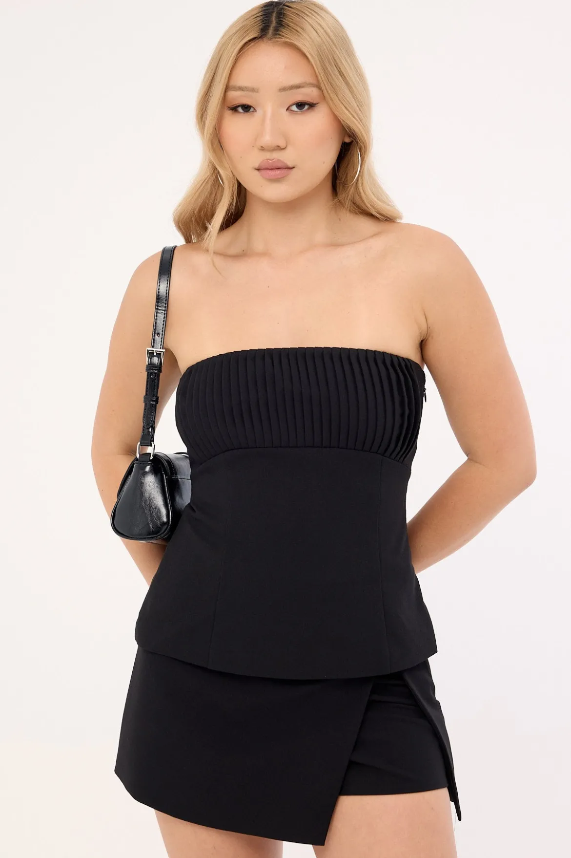 Olsen Strapless Top Black