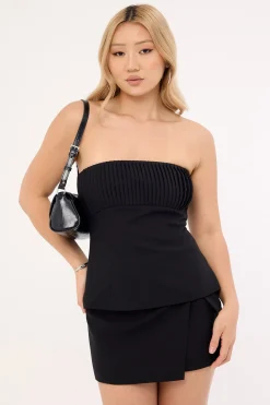 Olsen Strapless Top Black