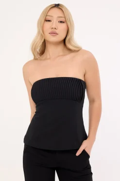 Olsen Strapless Top Black