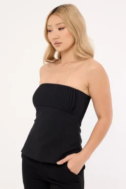 Olsen Strapless Top Black
