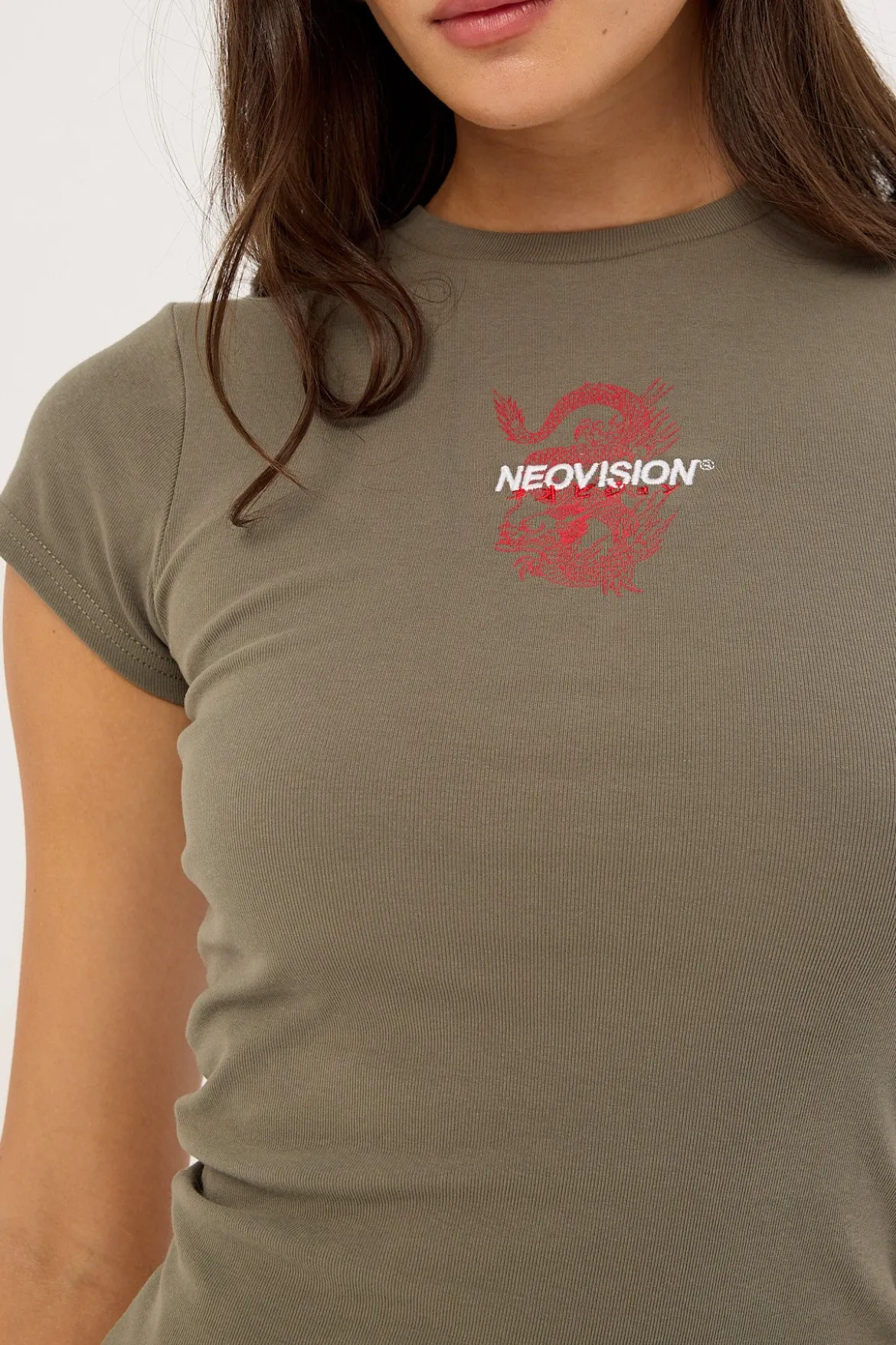 Onryu Baby Tee Khaki Green