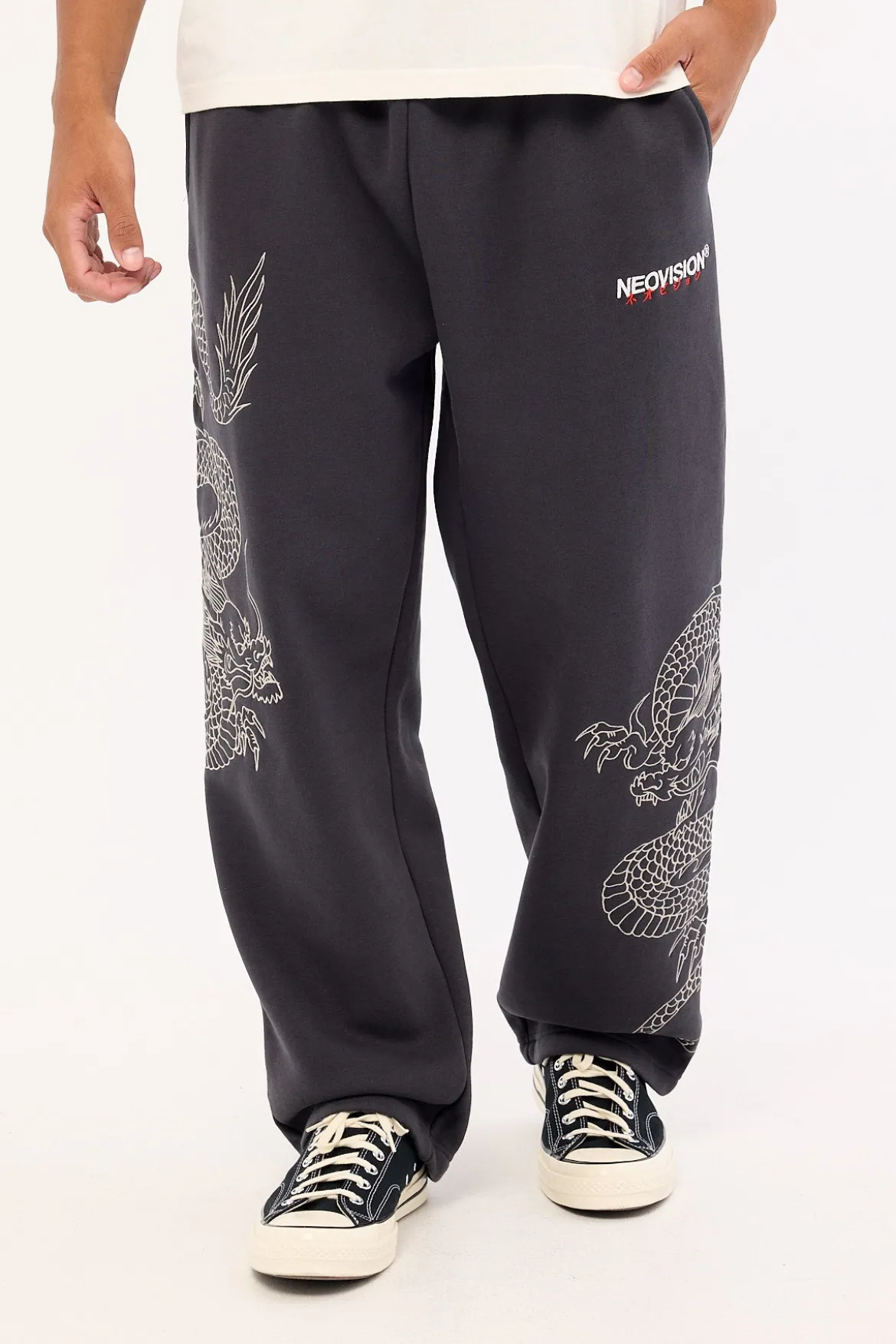 Onryu Baggy Sweat Pant Washed Black