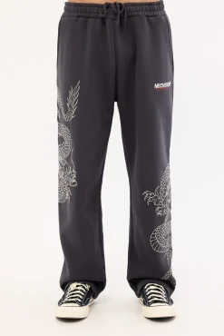 Onryu Baggy Sweat Pant Washed Black