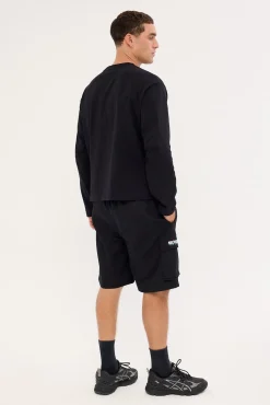 Onryu Elastic Waist Cargo Short Black