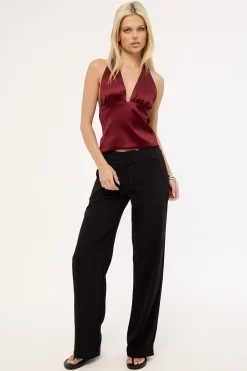 Opulence Halter Top Burgundy