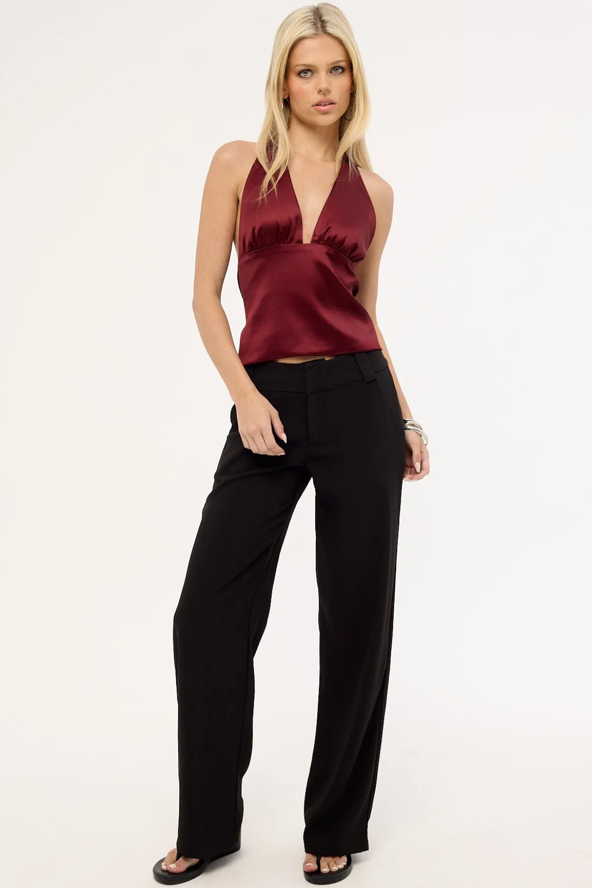 Opulence Halter Top Burgundy