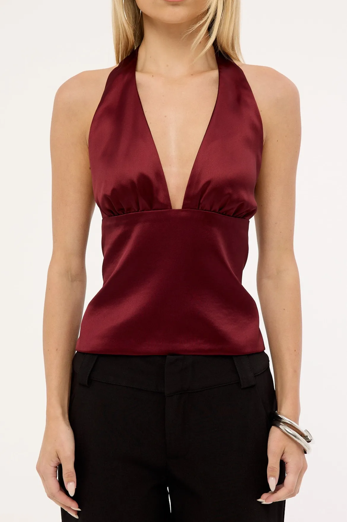 Opulence Halter Top Burgundy