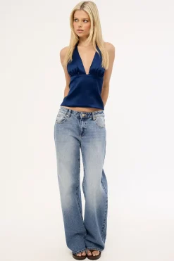 Opulence Halter Top Navy