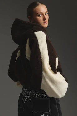 Orbital Hooded Sherpa Jacket Brown/Cream