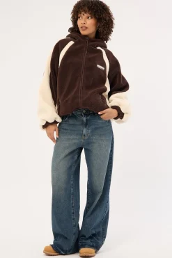 Orbital Hooded Sherpa Jacket Brown/Cream