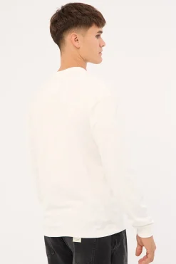 Organic Boxy Long Sleeve Tee Off White