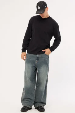 Organic Boxy Long Sleeve Tee Black