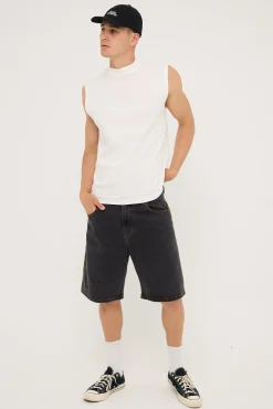 Organic Boxy Muscle Tank Off White