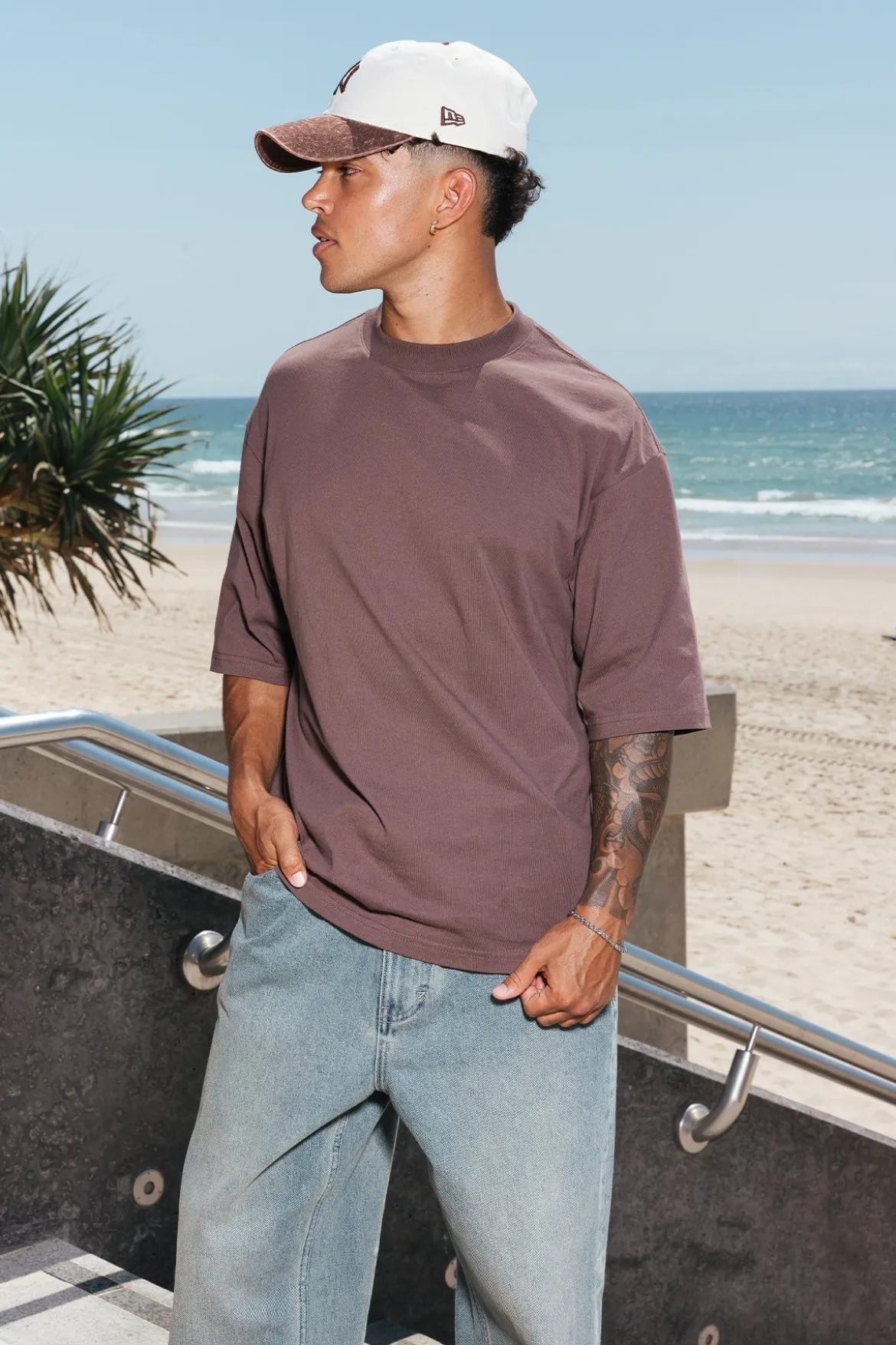 Organic Boxy Tee Cocoa Brown