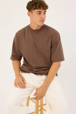 Organic Boxy Tee Cocoa Brown