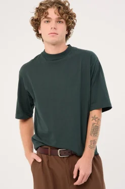 Organic Boxy Tee Forest Green
