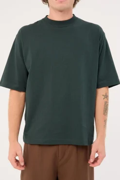Organic Boxy Tee Forest Green