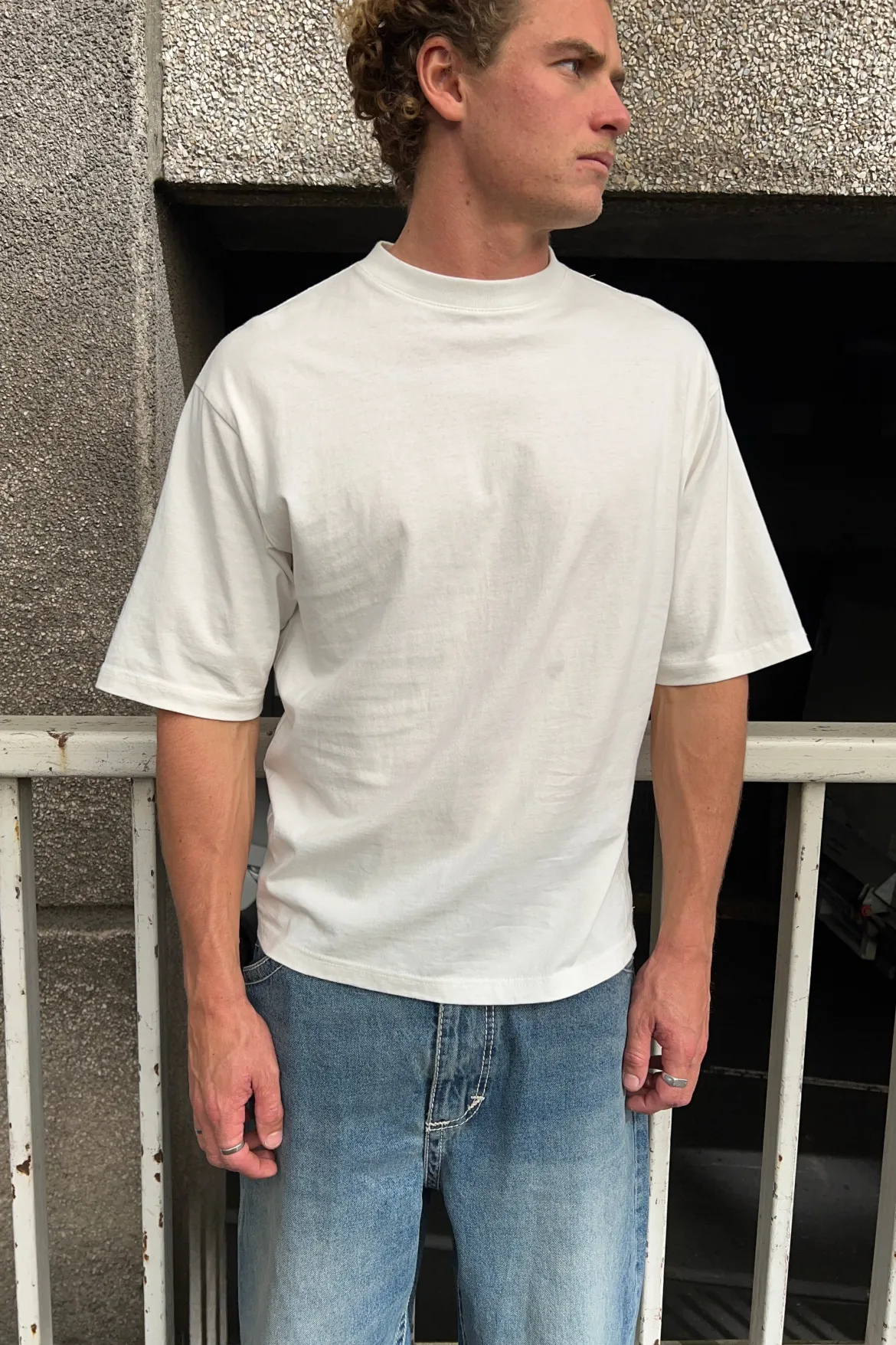 Organic Boxy Tee Off White