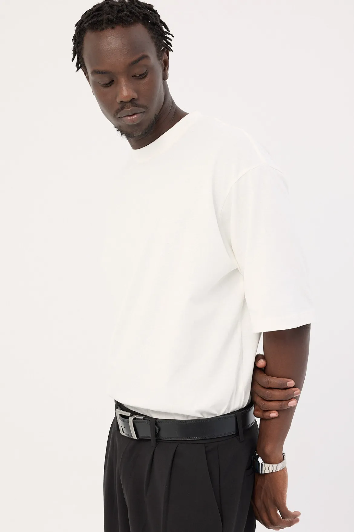 Organic Boxy Tee Off White