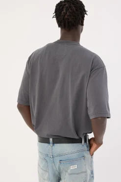 Organic Boxy Tee Washed Black