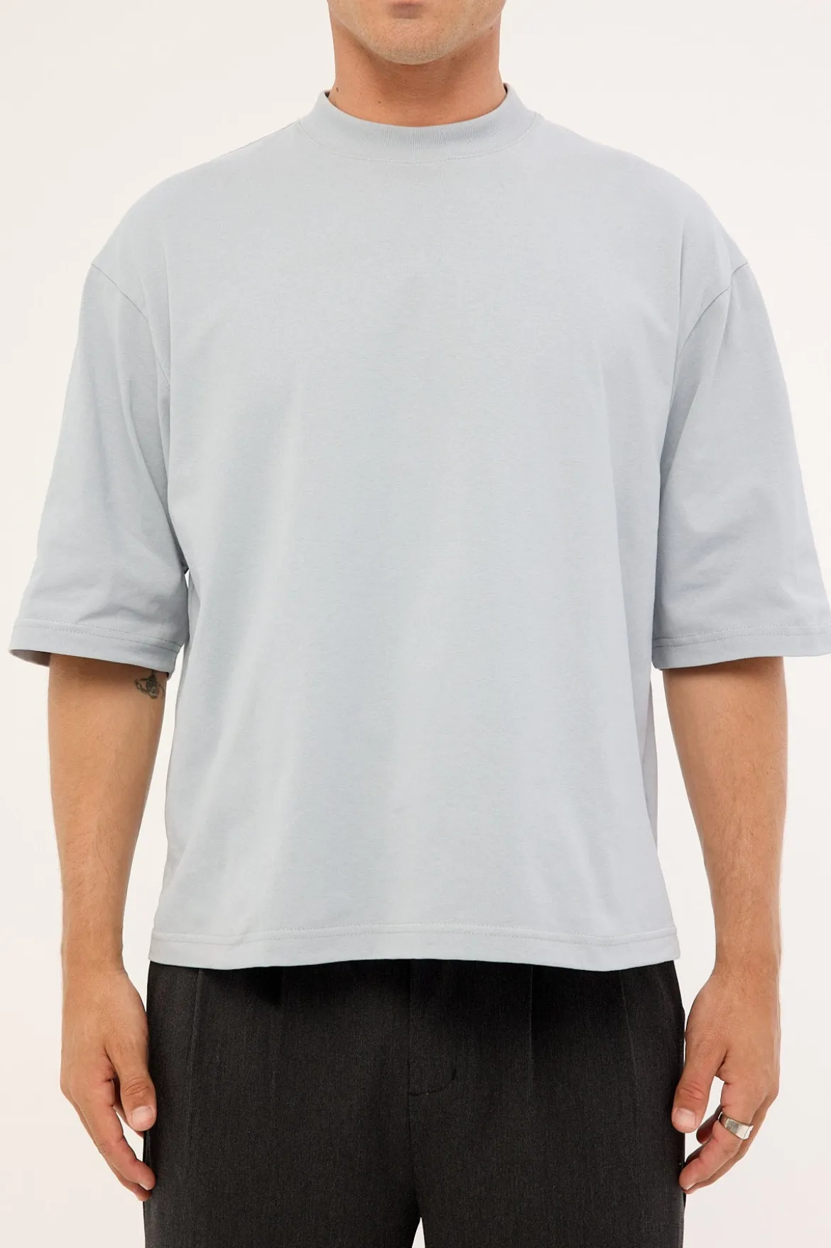 Organic Cropped Street Tee Grey