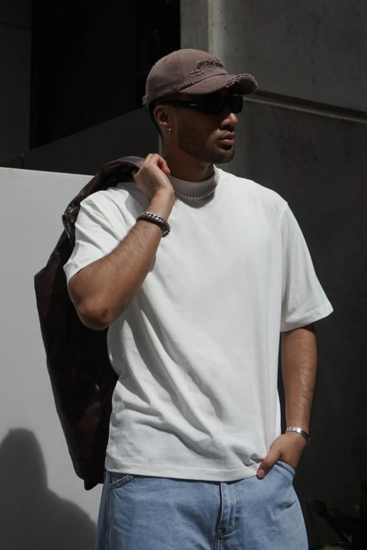 Organic Cropped Street Tee White