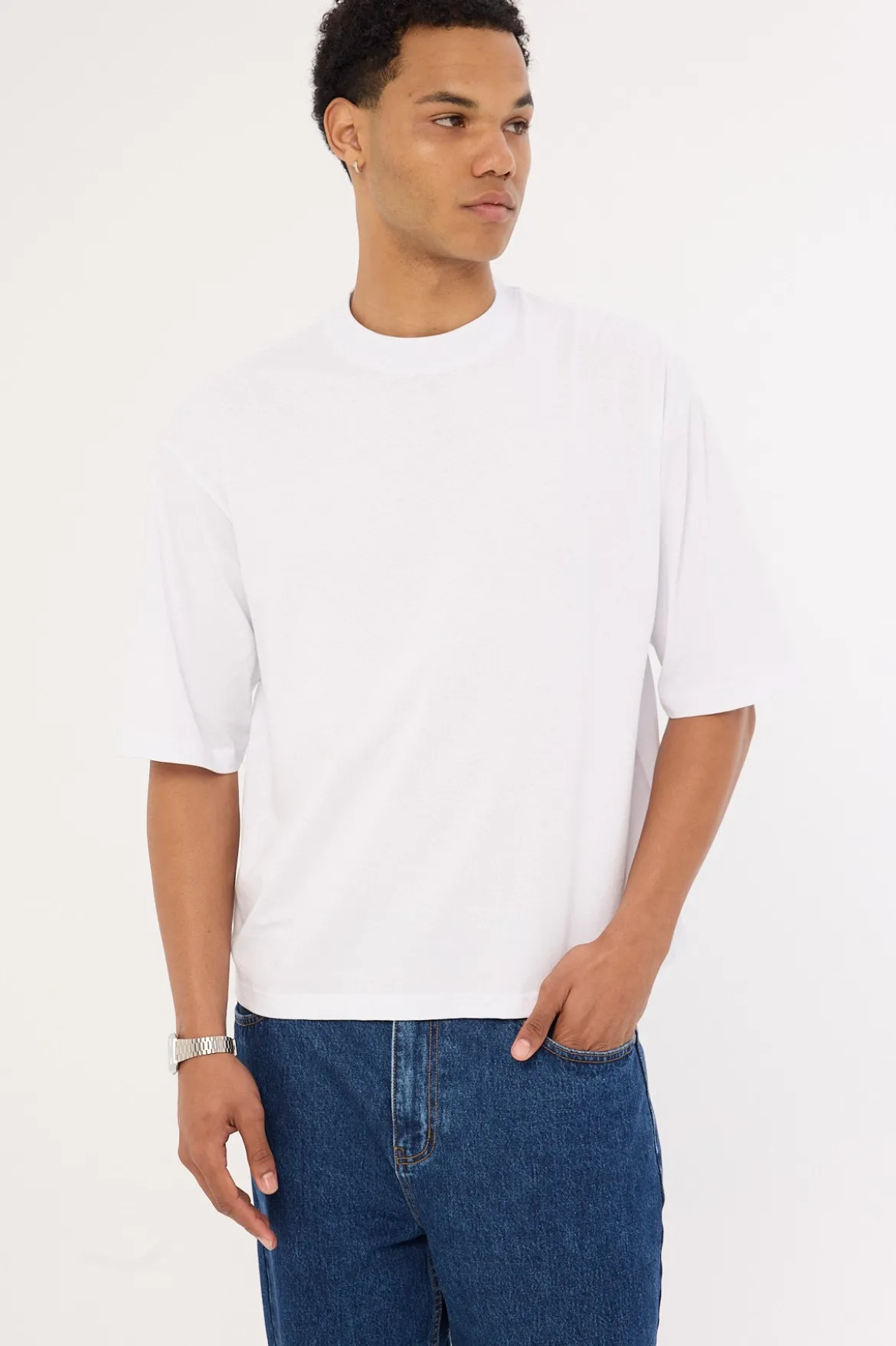 Organic Cropped Street Tee White
