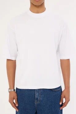 Organic Cropped Street Tee White