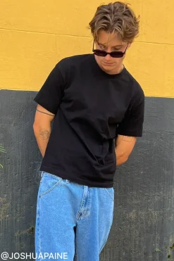 Organic Cropped Street Tee Black