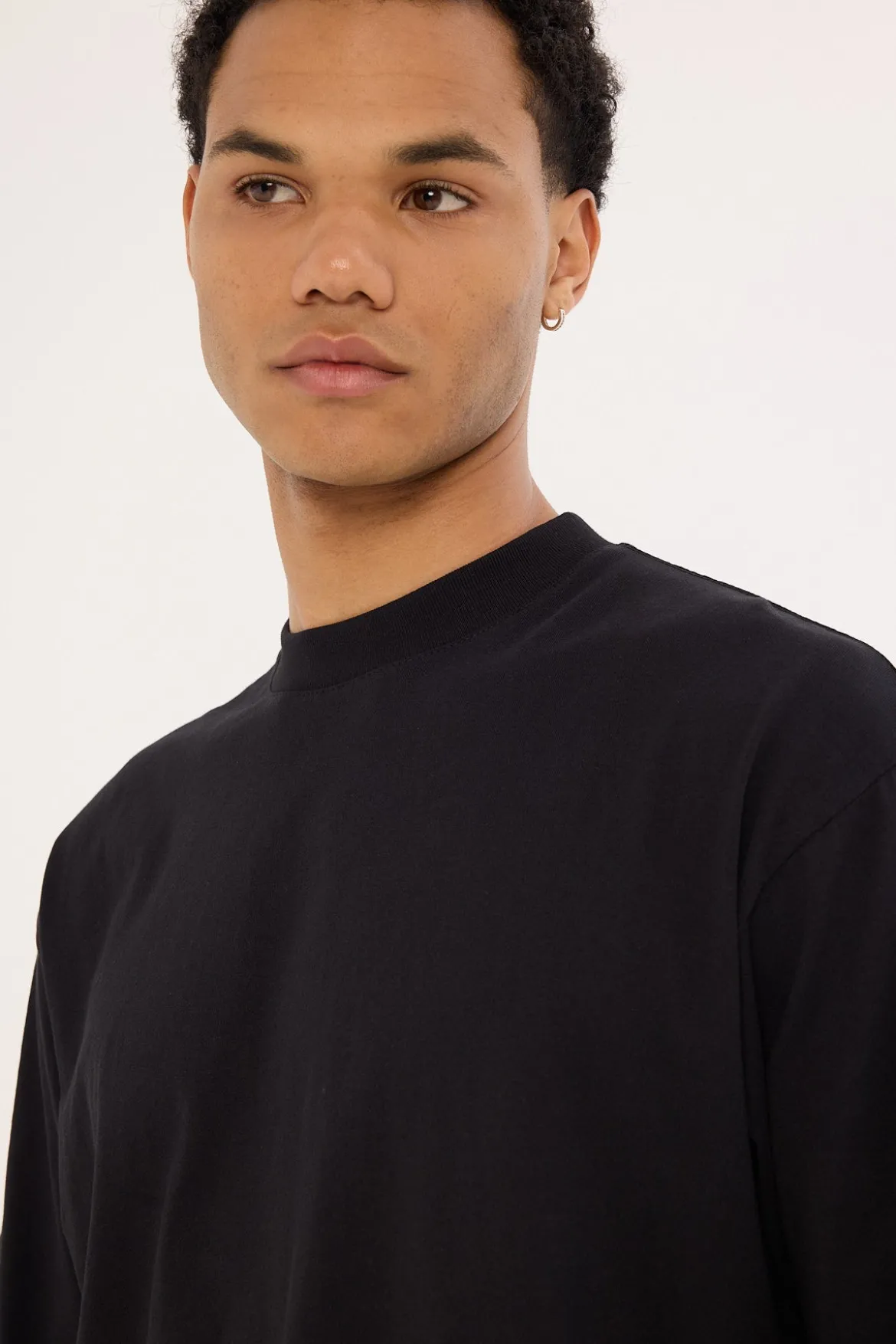 Organic Cropped Street Tee Black