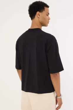 Organic Cropped Street Tee Black