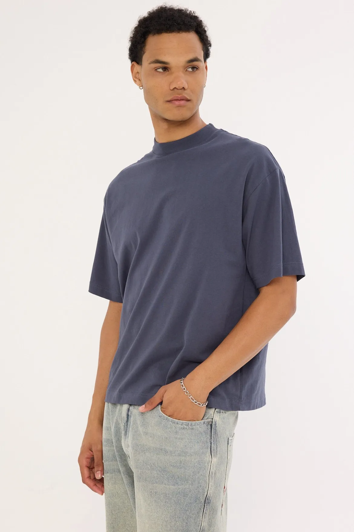 Organic Easy Tee Steel Blue