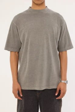 Organic Oversize Tee Acid Grey