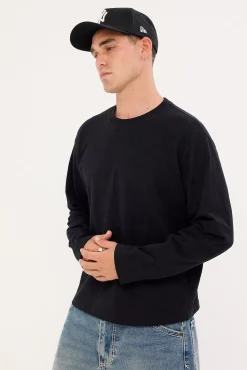 Origin Slub Long Sleeve Tee Black