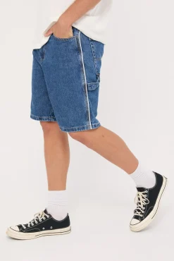 Orion Carpenter Jean Short Worn Blue Rinse