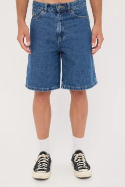 Orion Carpenter Jean Short Worn Blue Rinse
