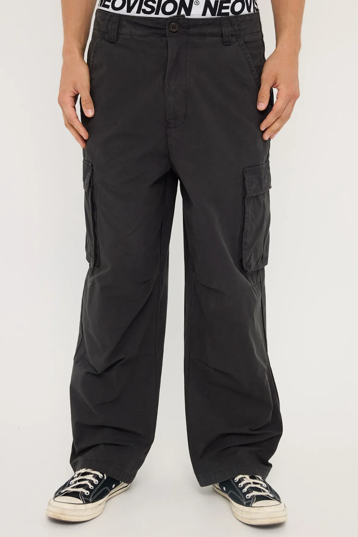 Orion Cotton Cargo Pant Worn Black