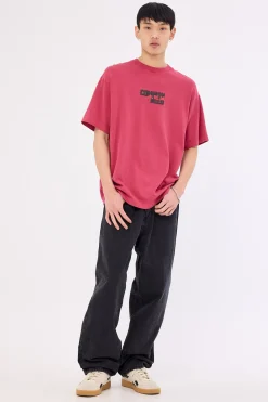 Osaka Heavyweight Boxy Tee Washed Berry