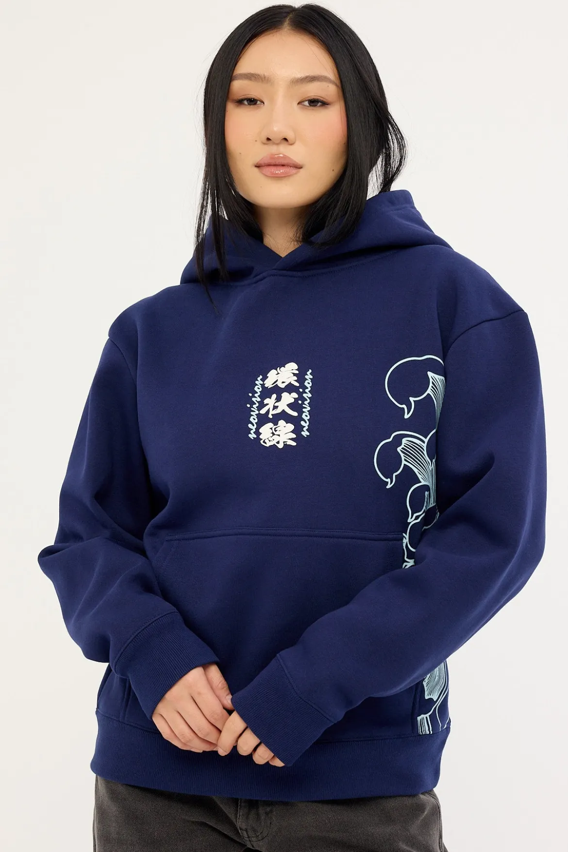 Osaka Night Relaxed Hoodie Navy