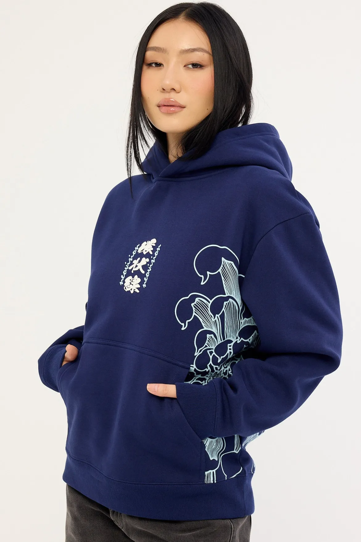 Osaka Night Relaxed Hoodie Navy