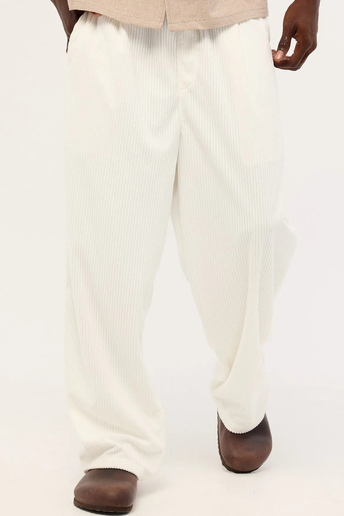 Otis Baggy Cord Pant Off White