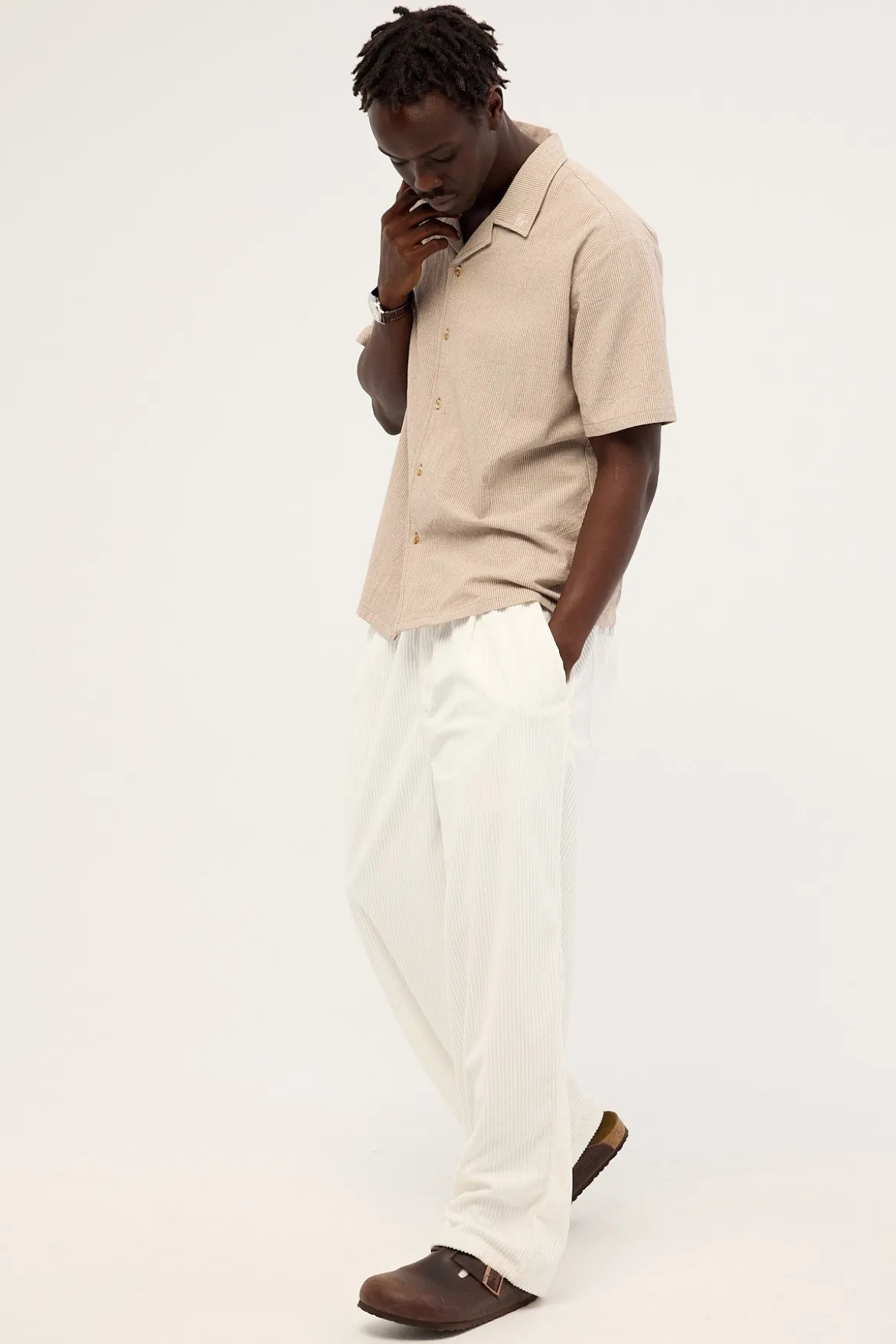 Otis Baggy Cord Pant Off White