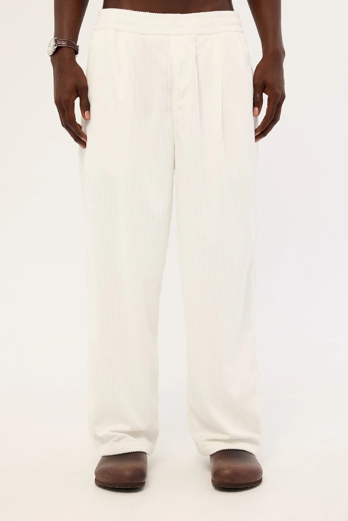 Otis Baggy Cord Pant Off White