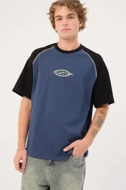 Outlaw Raglan Heavy Tee China Blue