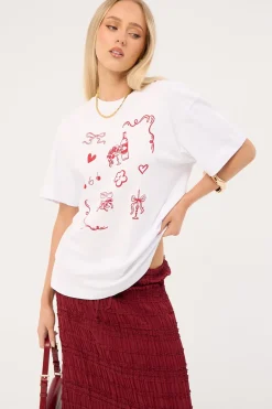 Outline Oversized T-Shirt White