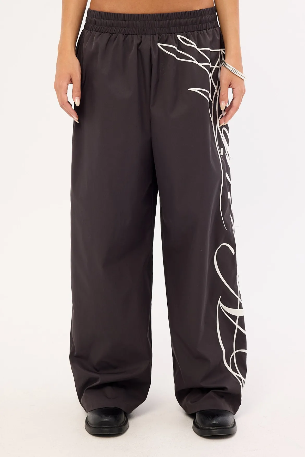 Outline Wide Leg Pant Black