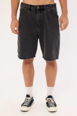 Oval Denim Shorts Washed Black