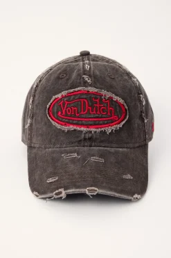 Overdye Wash Dad Cap Chocolate/Red