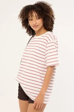 Oversized Stripe Tee Blue Stripe